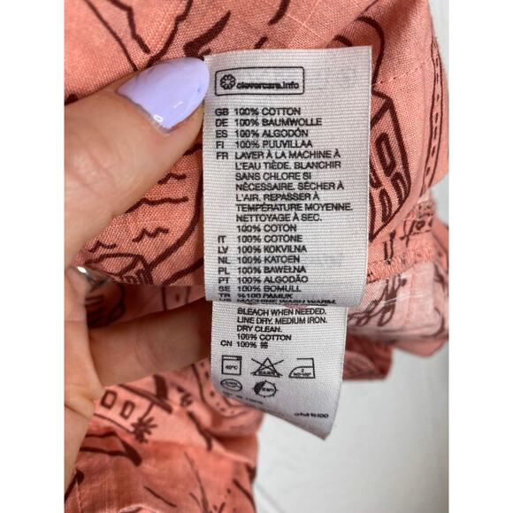 & OTHER STORIES Peach Tropical Pattern Romper US 4 - Picture 8 of 10